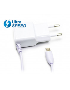 CARGADOR CASA MICROUSB ULTRASPEED MOVIL 2 1A BLANC