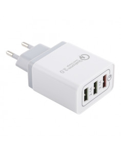CARGADOR DE CASA 3X USB ULTRA RAPIDO QC3 0 4 8A
