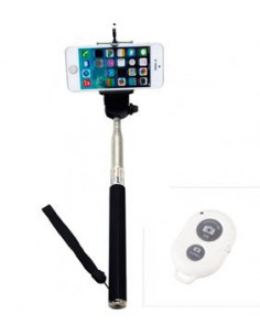 BASTON EXTENSIBLE SELFIE BLUETOOTH MOVIL NEGRO