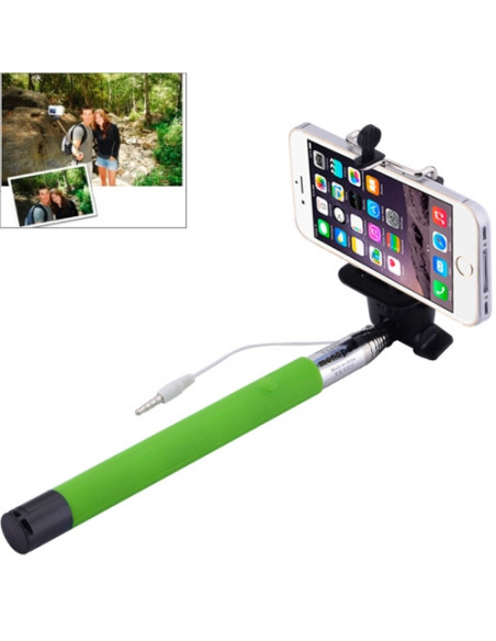 BASTON EXTENSIBLE SELFIE MOVIL VERDE