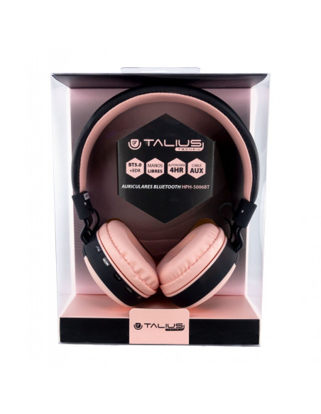 AURICULARES BLUETOOH TALIUS TAL-HPH-5006BT ROSA
