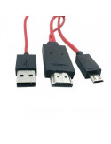 CABLE MICRO USB 5PINES MHL A HDMI GALAXY S2 NEXUS