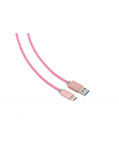 CABLE DATOS Y CARGA USB-C 3 1 AM A TIPO-C ROSA