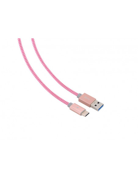 CABLE DATOS Y CARGA USB-C 3 1 AM A TIPO-C ROSA
