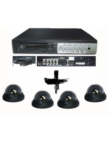 KIT GRABADOR VIDEOVIGILANCIA 8 CAMARAS   8CAM DOMO