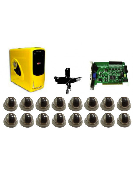 PC VIDEOVIGILANCIA 16 CAMARAS P16125   16 CAM DOMO
