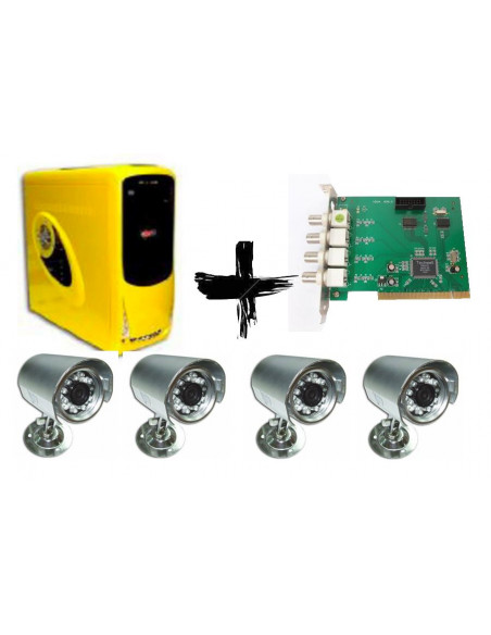 PC VIDEOVIGILANCIA 4 CAMARAS P4125   4 CAM 15IR