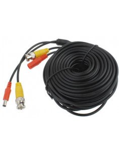 CABLE VIDEOVIGILANCIA CON ALIMENTACION 20M NEGRO