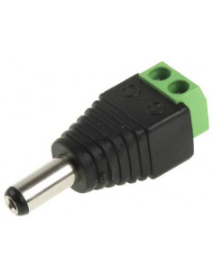 ADAPTADOR FUENTE MACHO CAMARAS / LEDS 5 5X2 1mm