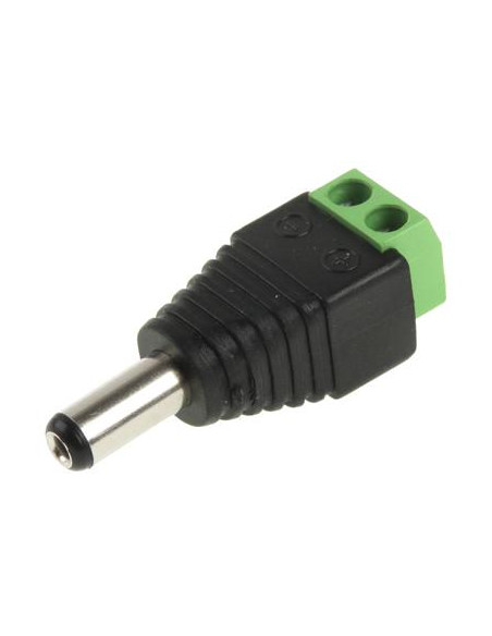 ADAPTADOR FUENTE MACHO CAMARAS / LEDS 5 5X2 1mm
