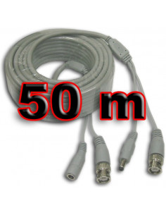 CABLE VIDEOVIGILANCIA CON ALIMENTACION 50M SATYC
