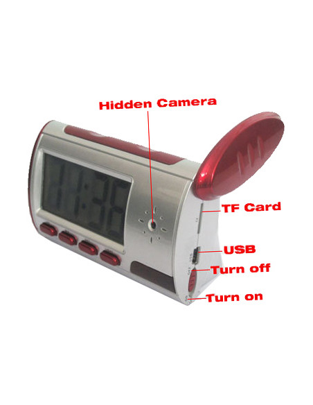 RELOJ DIGITAL DESPERTADOR CAMARA ESPIA  8GB