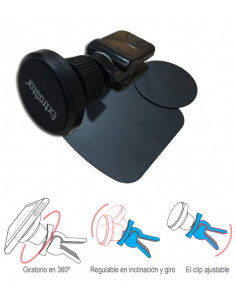 SOPORTE TELEFONO MOVIL DE COCHE MAGNETICO PINZA