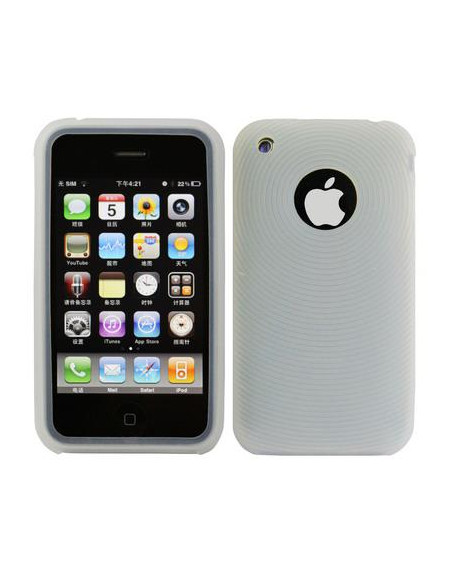 FUNDA DE SILICONA TRANSPARENTE PARA IPHONE 3