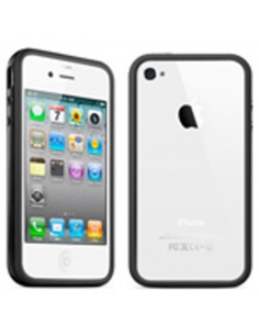 FUNDA LATERAL NEGRA DE SILICONA PARA IPHONE 4G