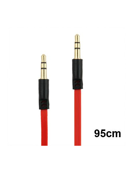 CABLE AURICULARES JACK 3 5 MM ROJO BEATS 95CM