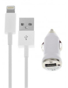 CARGADOR COCHE LIGHTNING COMPATIBL IPHONE IPAD