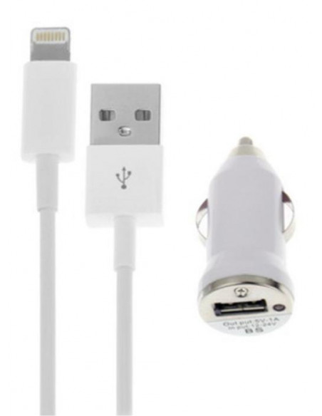 CARGADOR COCHE LIGHTNING COMPATIBL IPHONE IPAD