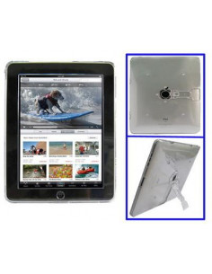 CARCASA IPAD TRANSPARENTE CON SOPORTE
