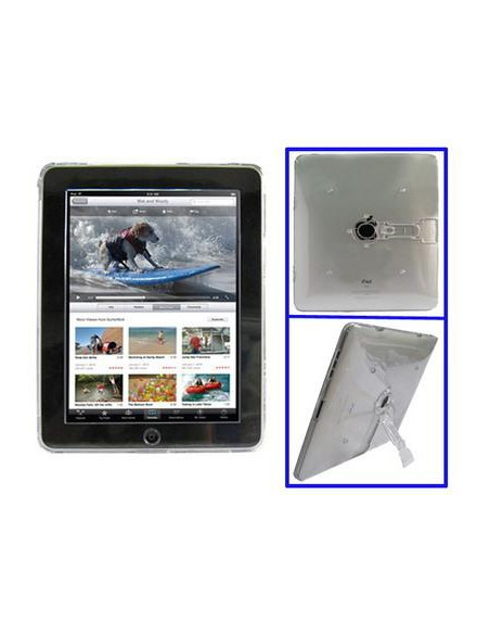 CARCASA IPAD TRANSPARENTE CON SOPORTE