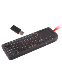 TECLADO USB INALAMB TOUCHPAD PUNTERO LASER SATYCON