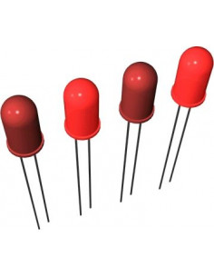 ARDUINO - LEDS 3MM COLOR ROJO  x 25 UNIDADES