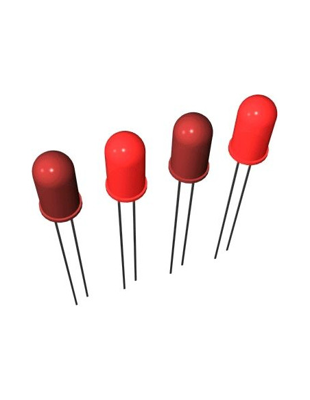 ARDUINO - LEDS 3MM COLOR ROJO  x 25 UNIDADES