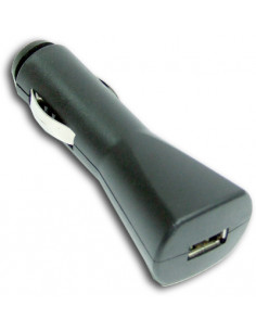 ADAPTADOR CARGADOR COCHE MECHERO USB 5V 1A NEGROa