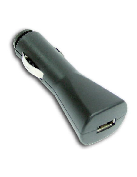 ADAPTADOR CARGADOR COCHE MECHERO USB 5V 1A NEGROa