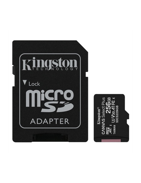 TARJETA MICROSDXC KINGSTON C10 256GB CON ADAPTADOR