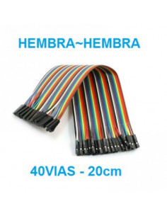 ARDUINO - CABLE DUPONT 40 VIAS 20CM HEMBRA-HEMBRA