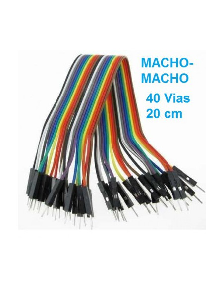ARDUINO - CABLE DUPONT 40 VIAS 20CM MACHO-MACHO