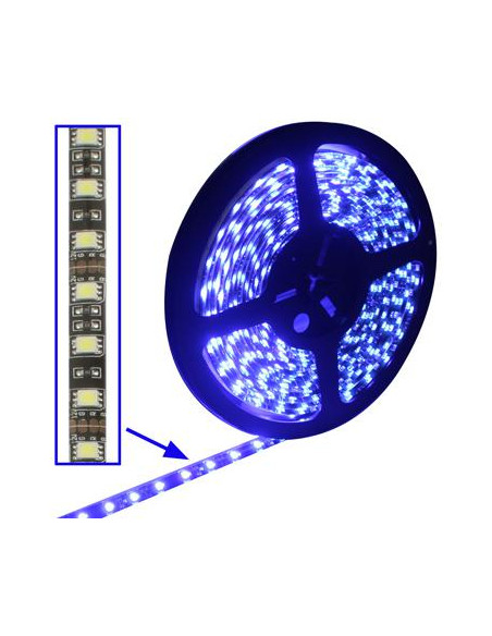 TIRA FLEXIBLE ADHESIVAS DE LEDS AZULES IP65 5M