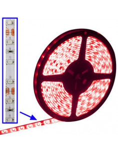TIRA FLEXIBLE ADHESIVAS DE LEDS ROJOS IP65 5M