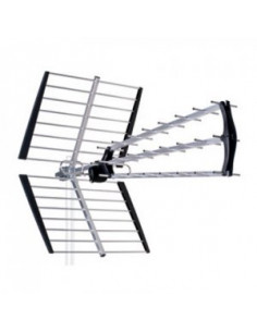 ANTENA TV TDT TRIPLE BRAZO 18DB OSTA NEGRA