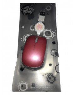 RATON USB OPTICO SATYCON MOUSE FOREVER ROSA