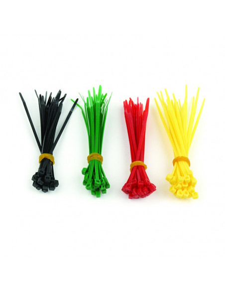 JUEGO DE BRIDAS 100 PCS NYLON 4 COLORES 100x2 5mm