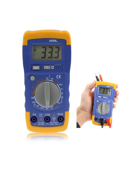 MULTIMETRO DIGITAL SATYCON Volt/Ohm/Amp 830L