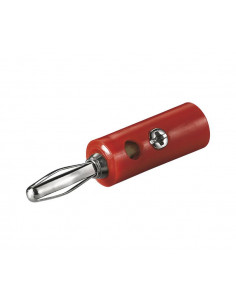 CONECTOR AEREO BANANA 4MM MACHO ROJO
