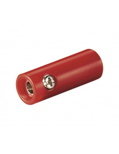 CONECTOR AEREO BANANA 4MM HEMBRA ROJO