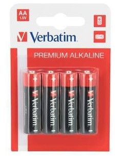 PILAS ALCALINAS VERBATIM AA LR6 1 5V PACK 4U