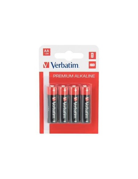 PILAS ALCALINAS VERBATIM AA LR6 1 5V PACK 4U