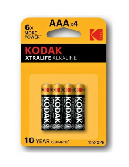 PILAS ALCALINAS KODAK EXTRALIFE LR03 AAA BLISTER 4