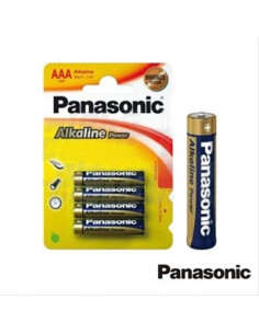 PILAS ALCALINAS PANASONIC LR03 AAA 4 UNIDADES