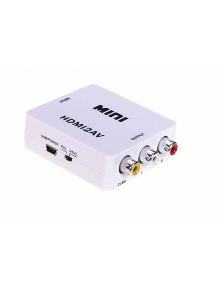 ADAPTADOR CONVERSOR HDMI2 A RCA SATYCON HDMI2AV BL