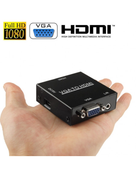 MINI ADAPTADOR CONVERSOR HDMI A VGA AUDIO  SATYCON