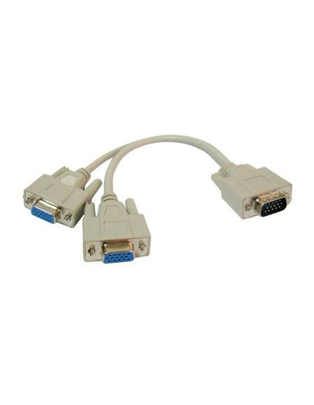 CABLE DUPLICADOR SPLITTER VGA 1xMACHO-2xHEMBRA