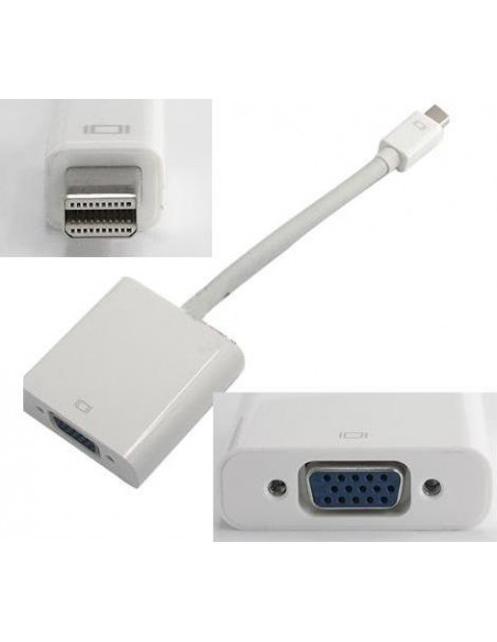 ADAPTADOR MINI DP DISPLAYPORT MACHO A VGA HEMBRA