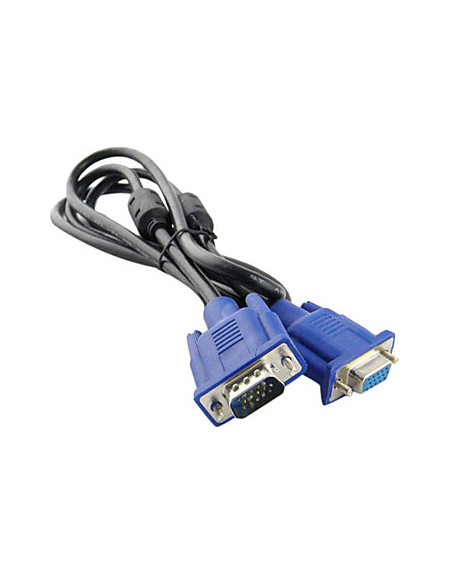 CABLE ALARGADOR VGA  DB15 MACHO-HEMBRA 1 5M NEGRO