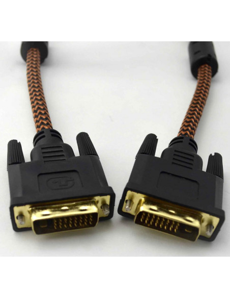 CABLE VIDEO DVI-D DUAL LINK MACHO-MACHO 10M NYLON